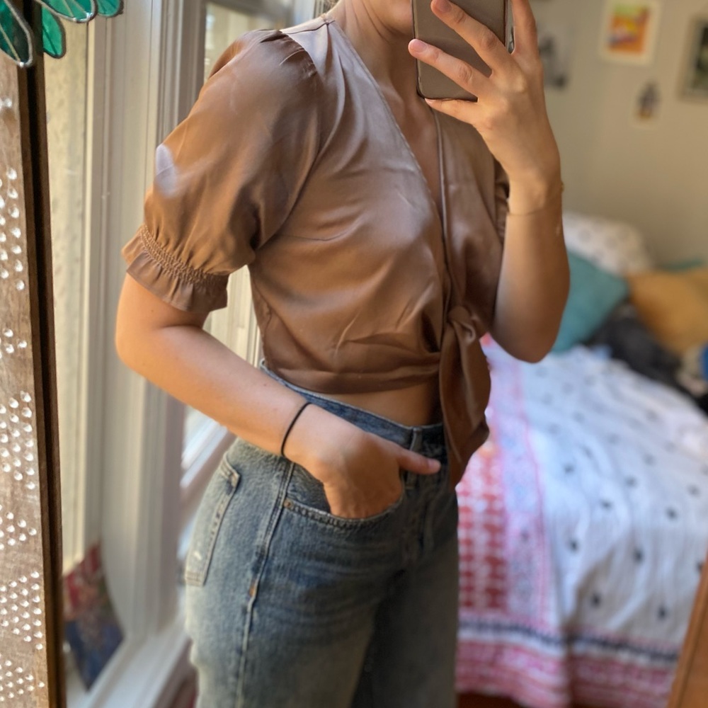 Abercrombie Gold Date Night Shirt